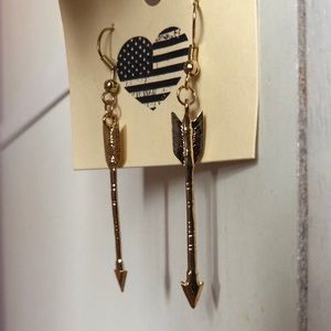 New Golden Arrow Drop Earrings